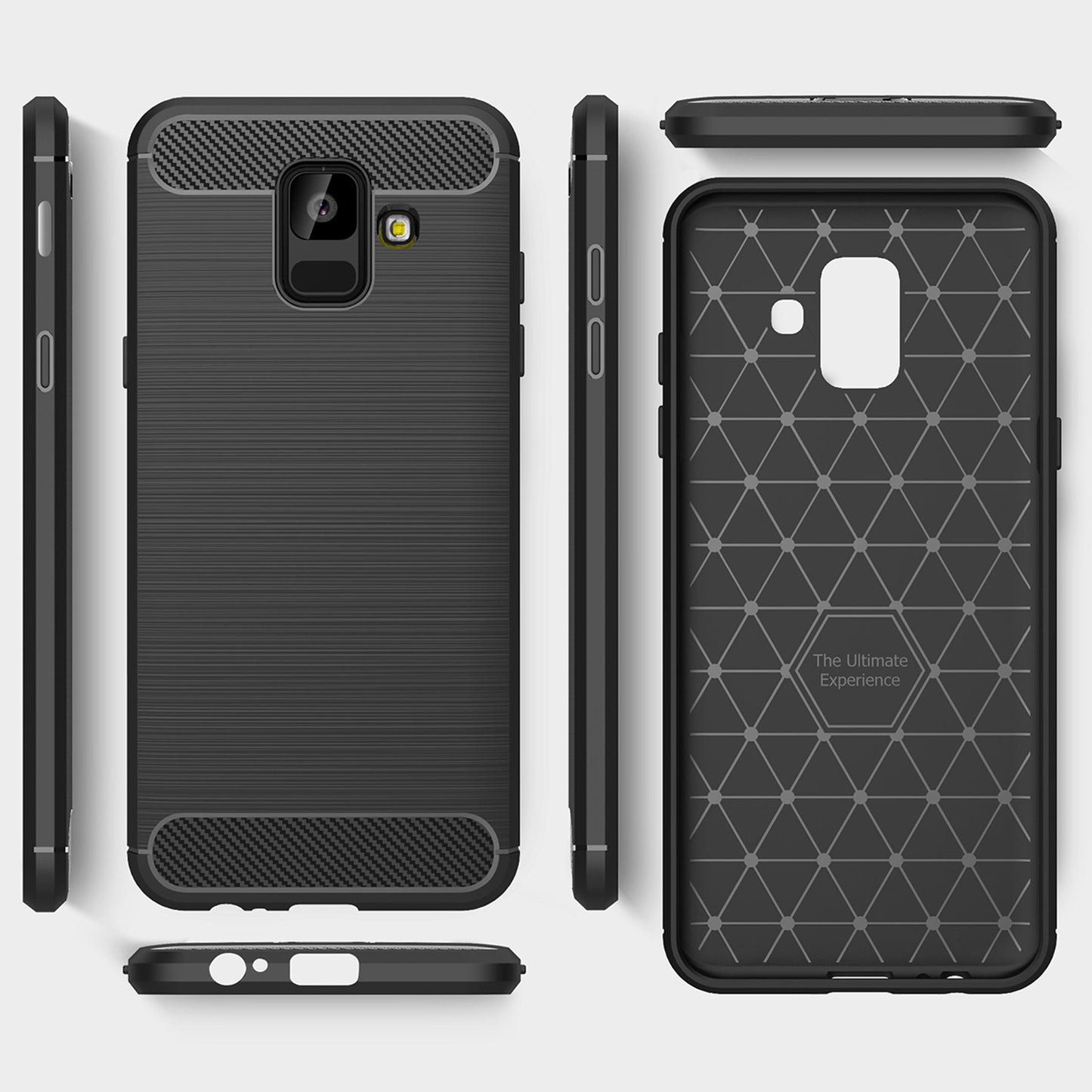 Case for Samsung Galaxy A6 (2018) A600, Techsuit, Carbon, Black