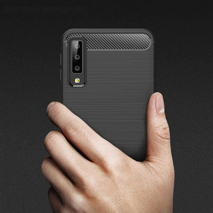 Etui na Samsung Galaxy A7 (2018) A750, Techsuit, Carbon, Czarny
