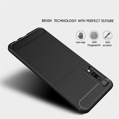 Etui na Samsung Galaxy A7 (2018) A750, Techsuit, Carbon, Czarny