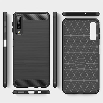 Etui na Samsung Galaxy A7 (2018) A750, Techsuit, Carbon, Czarny