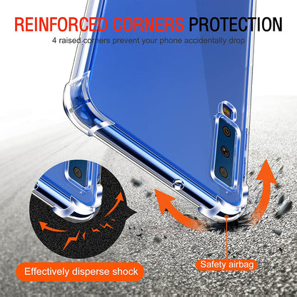 Etui na Samsung Galaxy A7 (2018) A750, Techsuit, Shockproof Clear, Przezroczyste