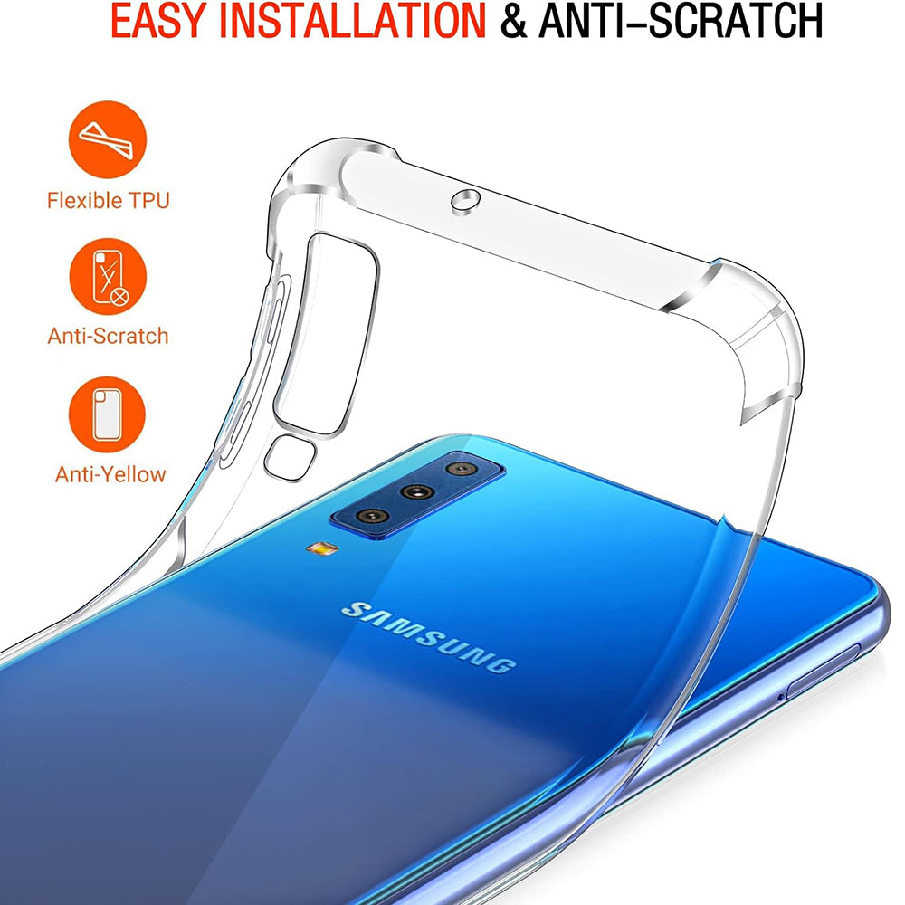 Etui na Samsung Galaxy A7 (2018) A750, Techsuit, Shockproof Clear, Przezroczyste