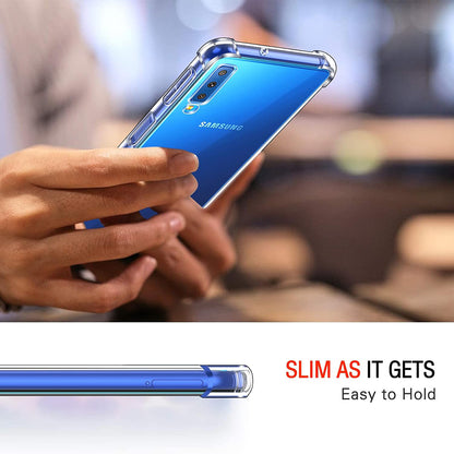 Etui na Samsung Galaxy A7 (2018) A750, Techsuit, Shockproof Clear, Przezroczyste
