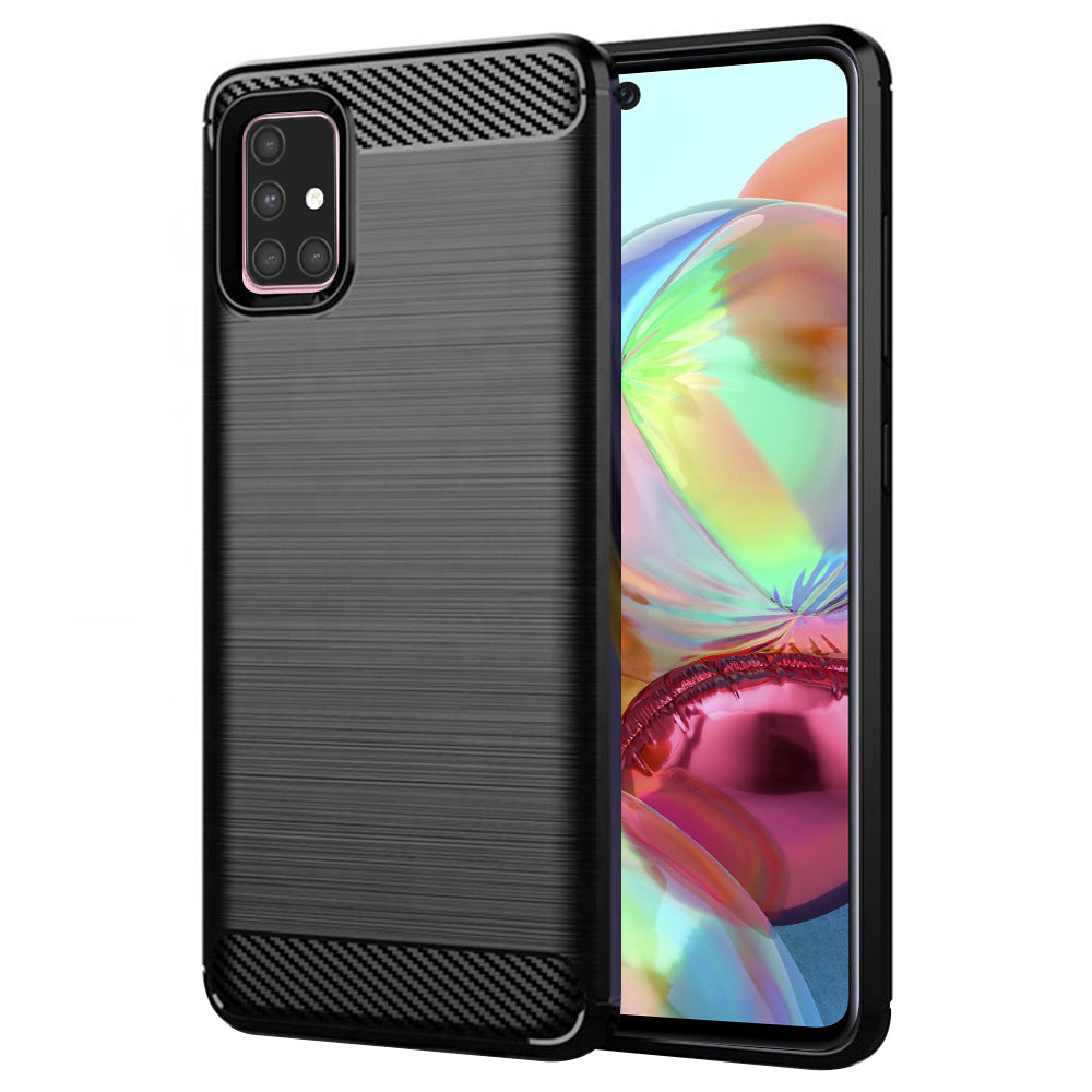Etui na Samsung Galaxy A71 A715, Techsuit, Carbon, Czarny
