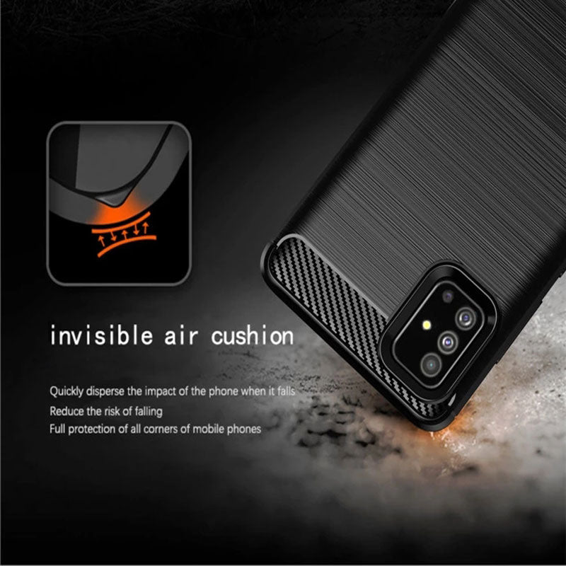 Etui na Samsung Galaxy A71 A715, Techsuit, Carbon, Czarny