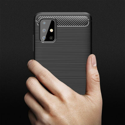 Etui na Samsung Galaxy A71 A715, Techsuit, Carbon, Czarny