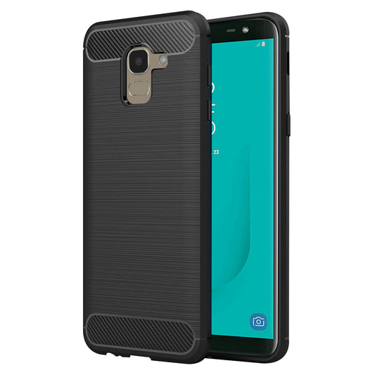 Case for Samsung Galaxy J6 J600, Techsuit, Carbon, Black