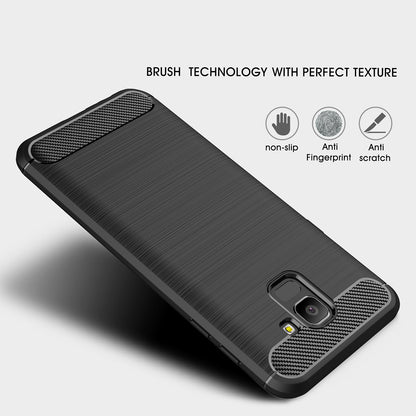 Etui na Samsung Galaxy J6 J600, Techsuit, Carbon, Czarny