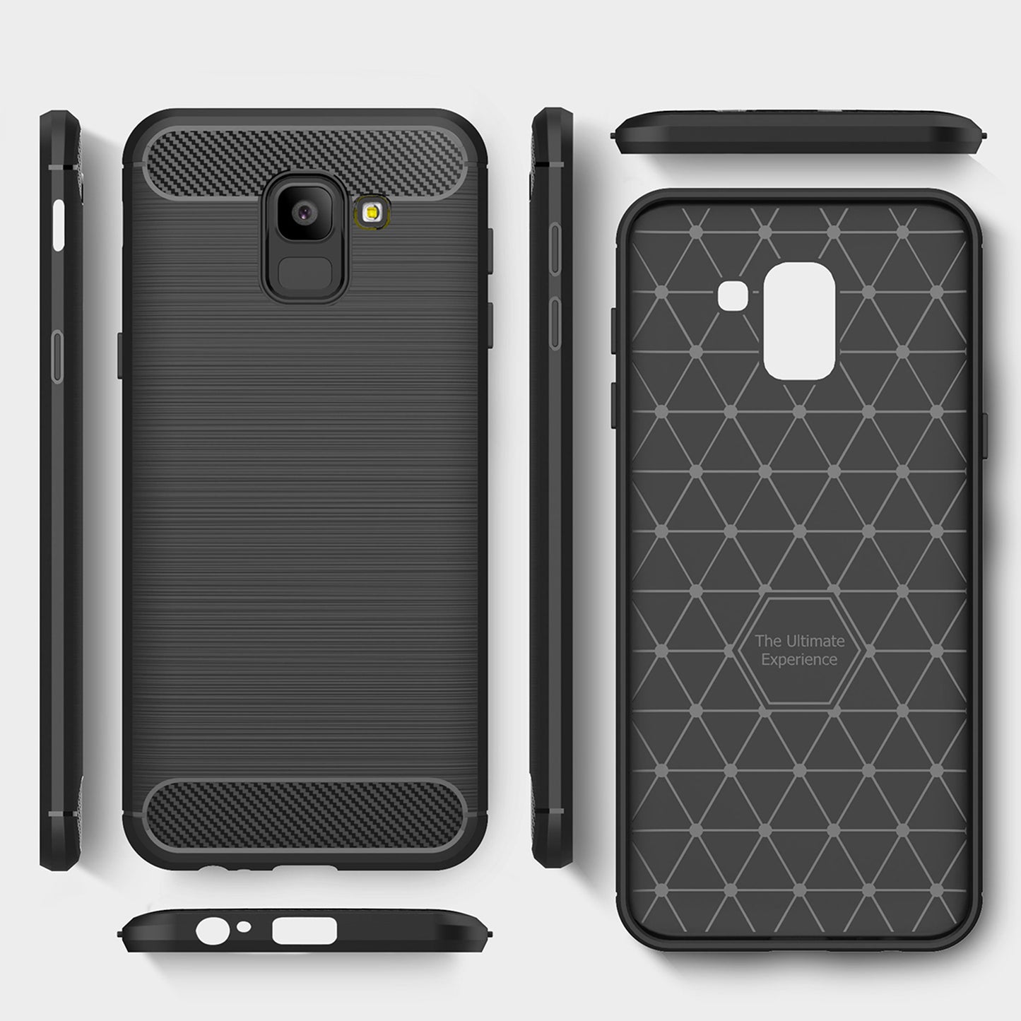 Etui na Samsung Galaxy J6 J600, Techsuit, Carbon, Czarny