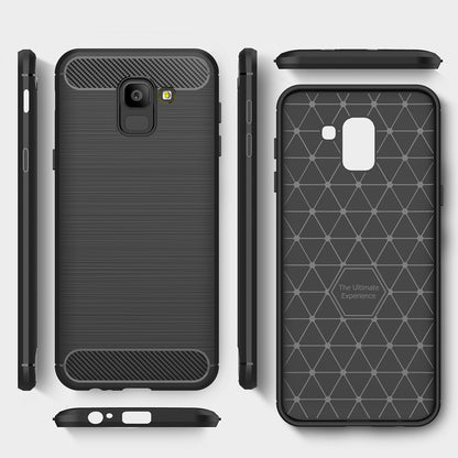 Etui na Samsung Galaxy J6 J600, Techsuit, Carbon, Czarny