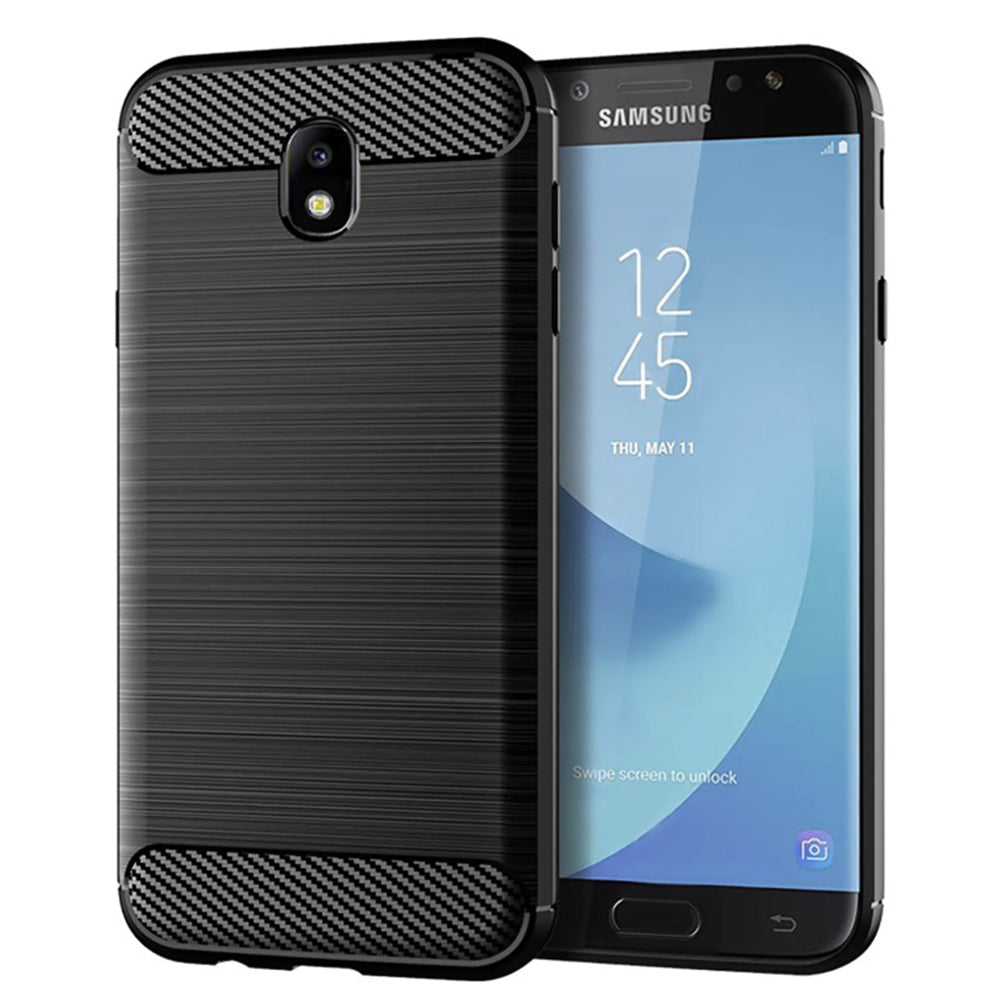 Etui na Samsung Galaxy J7 (2017) J730, Techsuit, Carbon, Czarny