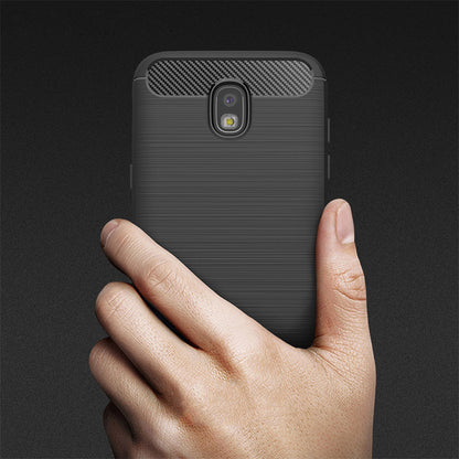 Etui na Samsung Galaxy J7 (2017) J730, Techsuit, Carbon, Czarny