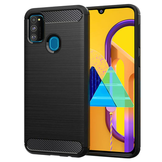 Etui na Samsung Galaxy M21 M215 / M30s M307, Techsuit, Carbon, Czarny