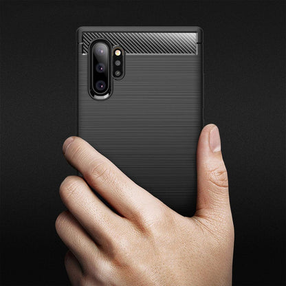 Etui do Samsung Galaxy Note 10+ 5G N976 / Note 10+ N975, Techsuit, Carbon, Czarny