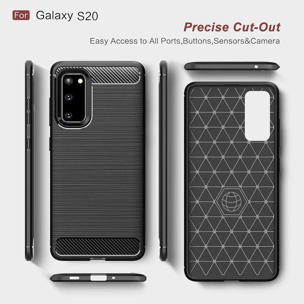Etui na Samsung Galaxy S20 5G G981 / S20 G980, Techsuit, Carbon, Czarny