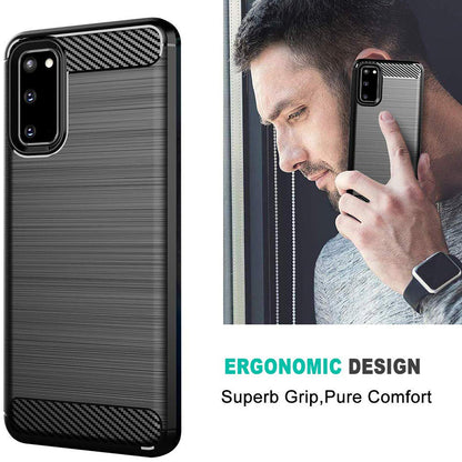 Etui na Samsung Galaxy S20 5G G981 / S20 G980, Techsuit, Carbon, Czarny