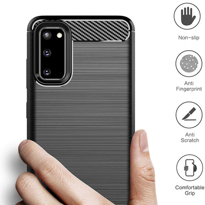 Etui na Samsung Galaxy S20 5G G981 / S20 G980, Techsuit, Carbon, Czarny