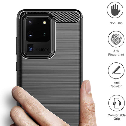 Etui na Samsung Galaxy S20 Ultra 5G G988 / S20 Ultra G988, Techsuit, Carbon, Czarny