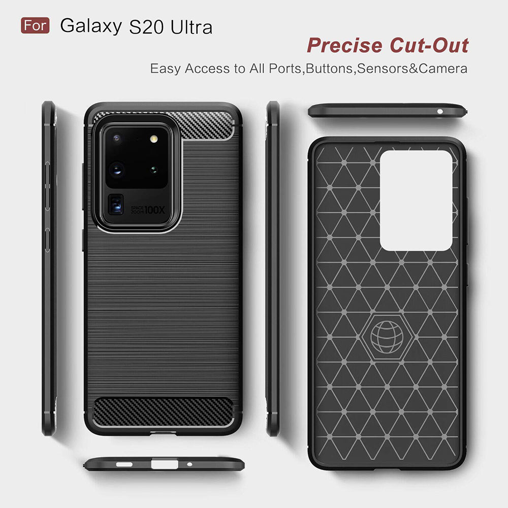 Etui na Samsung Galaxy S20 Ultra 5G G988 / S20 Ultra G988, Techsuit, Carbon, Czarny