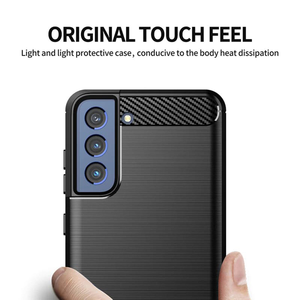 Etui na Samsung Galaxy S21 FE 5G G990, Techsuit, Carbon, Czarny