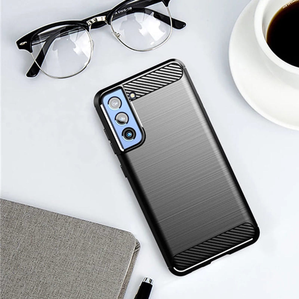 Etui na Samsung Galaxy S21 FE 5G G990, Techsuit, Carbon, Czarny