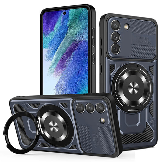 Etui na Samsung Galaxy S21 FE 5G G990, Techsuit, RuggedCam, Niebieskie