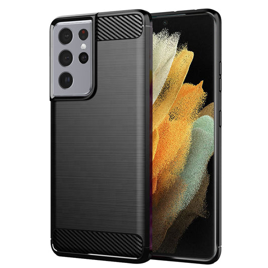 Etui na Samsung Galaxy S21 Ultra 5G G998, Techsuit, Carbon, Czarny