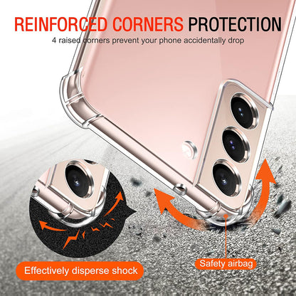 Case for Samsung Galaxy S22 5G S901, Techsuit, Shockproof Clear, Transparent