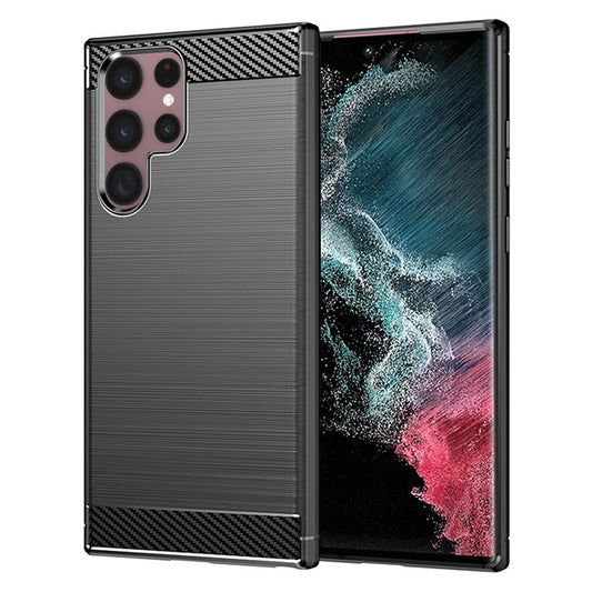 Case for Samsung Galaxy S22 Ultra 5G S908, Techsuit, Carbon, Black