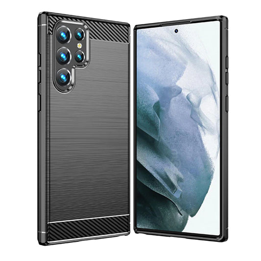 Case for Samsung Galaxy S22 Ultra 5G S908, Techsuit, Carbon, Black