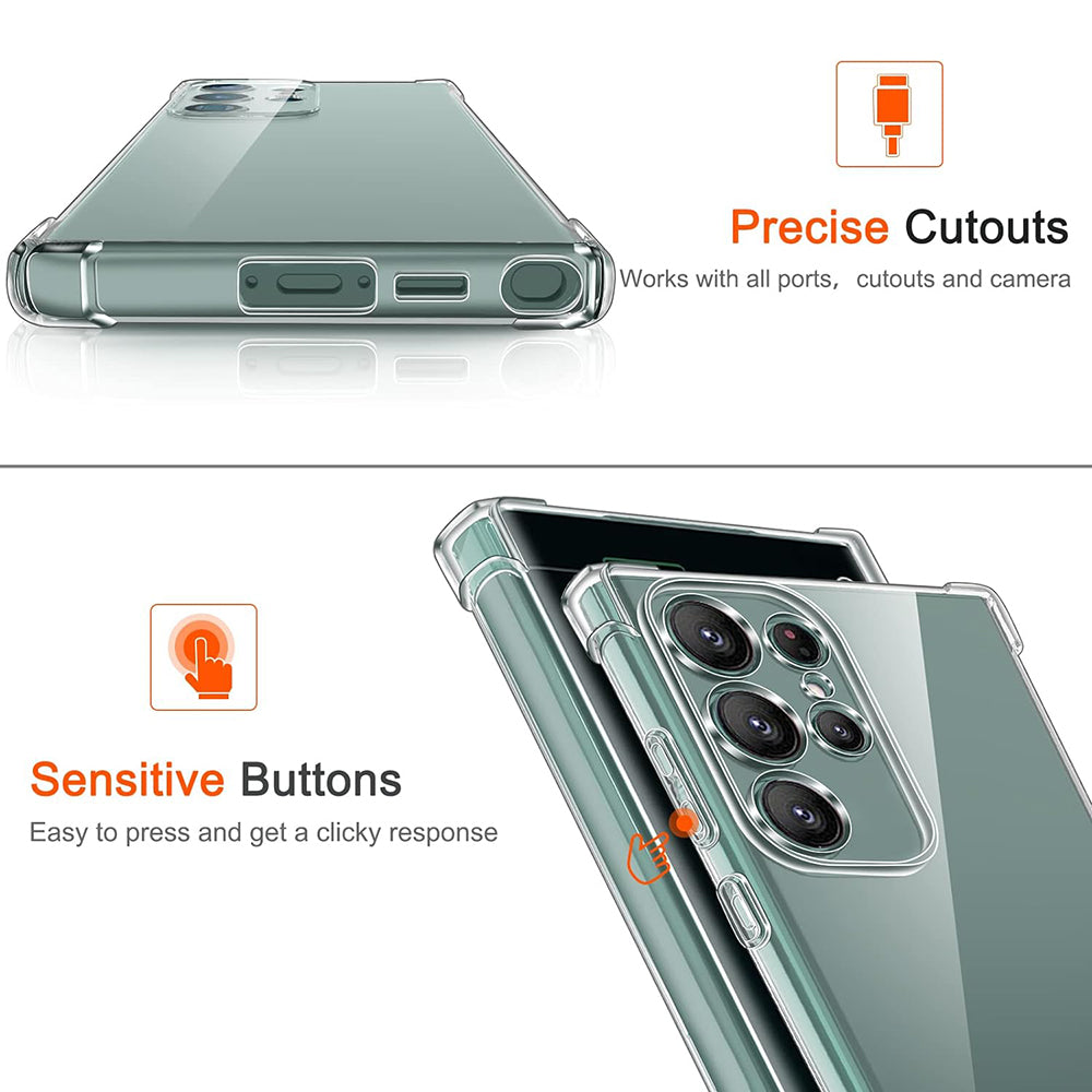 Etui na Samsung Galaxy S22 Ultra 5G S908, Techsuit, Shockproof Clear, Przezroczyste