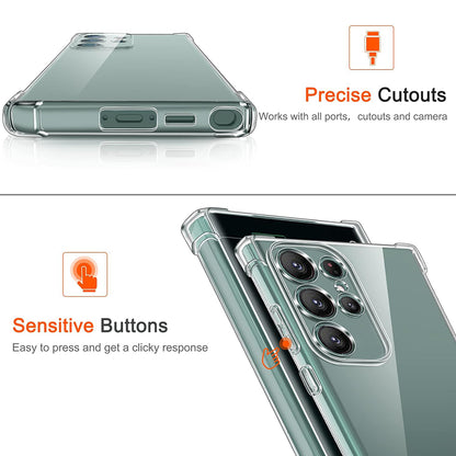 Etui na Samsung Galaxy S22 Ultra 5G S908, Techsuit, Shockproof Clear, Przezroczyste