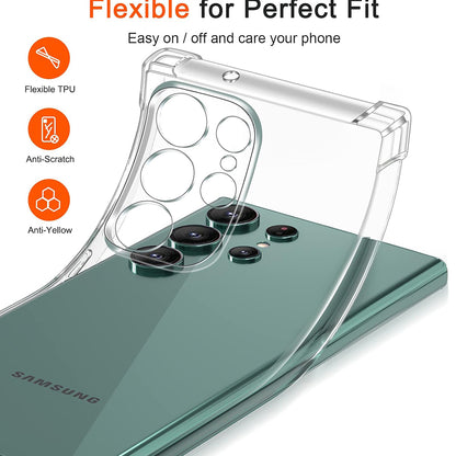 Etui na Samsung Galaxy S22 Ultra 5G S908, Techsuit, Shockproof Clear, Przezroczyste