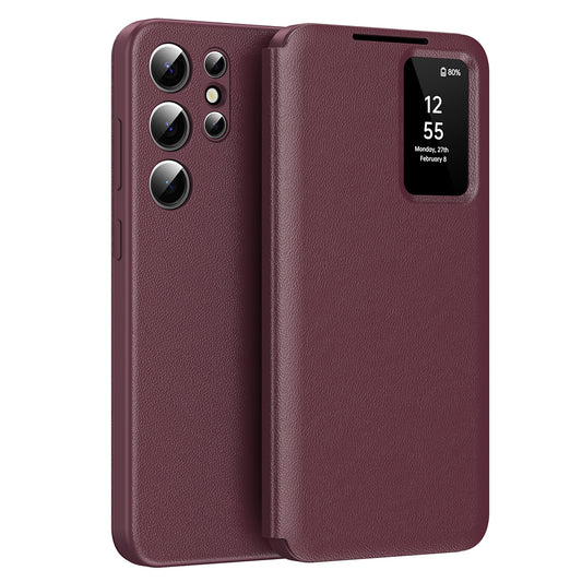 Etui na Samsung Galaxy S22 Ultra 5G S908, Techsuit, SmartView, Czerwony