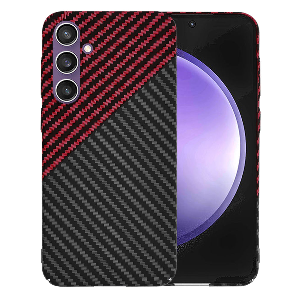 Etui na Samsung Galaxy S23 FE S711, Techsuit, Carbonite FiberShell, Czarno-Czerwona