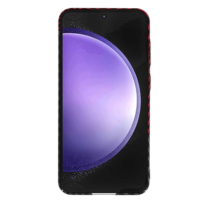 Etui na Samsung Galaxy S23 FE S711, Techsuit, Carbonite FiberShell, Czarno-Czerwona