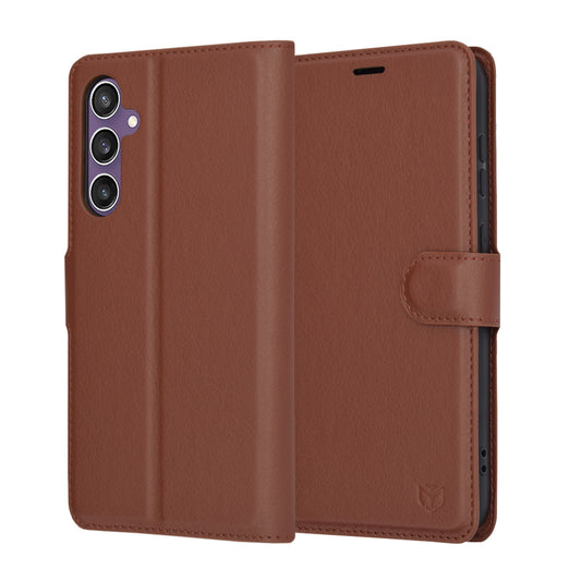 Etui na Samsung Galaxy S23 FE S711, Techsuit, Leather Folio, Brązowy