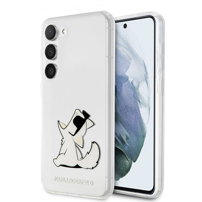 Etui na Samsung Galaxy S23+ S916, Karl Lagerfeld, Choupette Eat, Przezroczyste