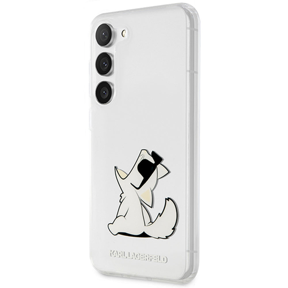 Etui na Samsung Galaxy S23+ S916, Karl Lagerfeld, Choupette Eat, Przezroczyste