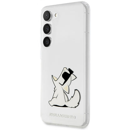 Etui na Samsung Galaxy S23+ S916, Karl Lagerfeld, Choupette Eat, Przezroczyste