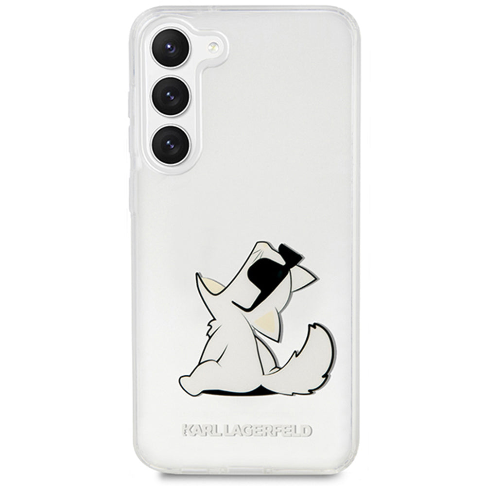 Etui na Samsung Galaxy S23+ S916, Karl Lagerfeld, Choupette Eat, Przezroczyste