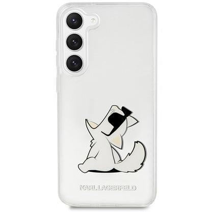 Etui na Samsung Galaxy S23+ S916, Karl Lagerfeld, Choupette Eat, Przezroczyste