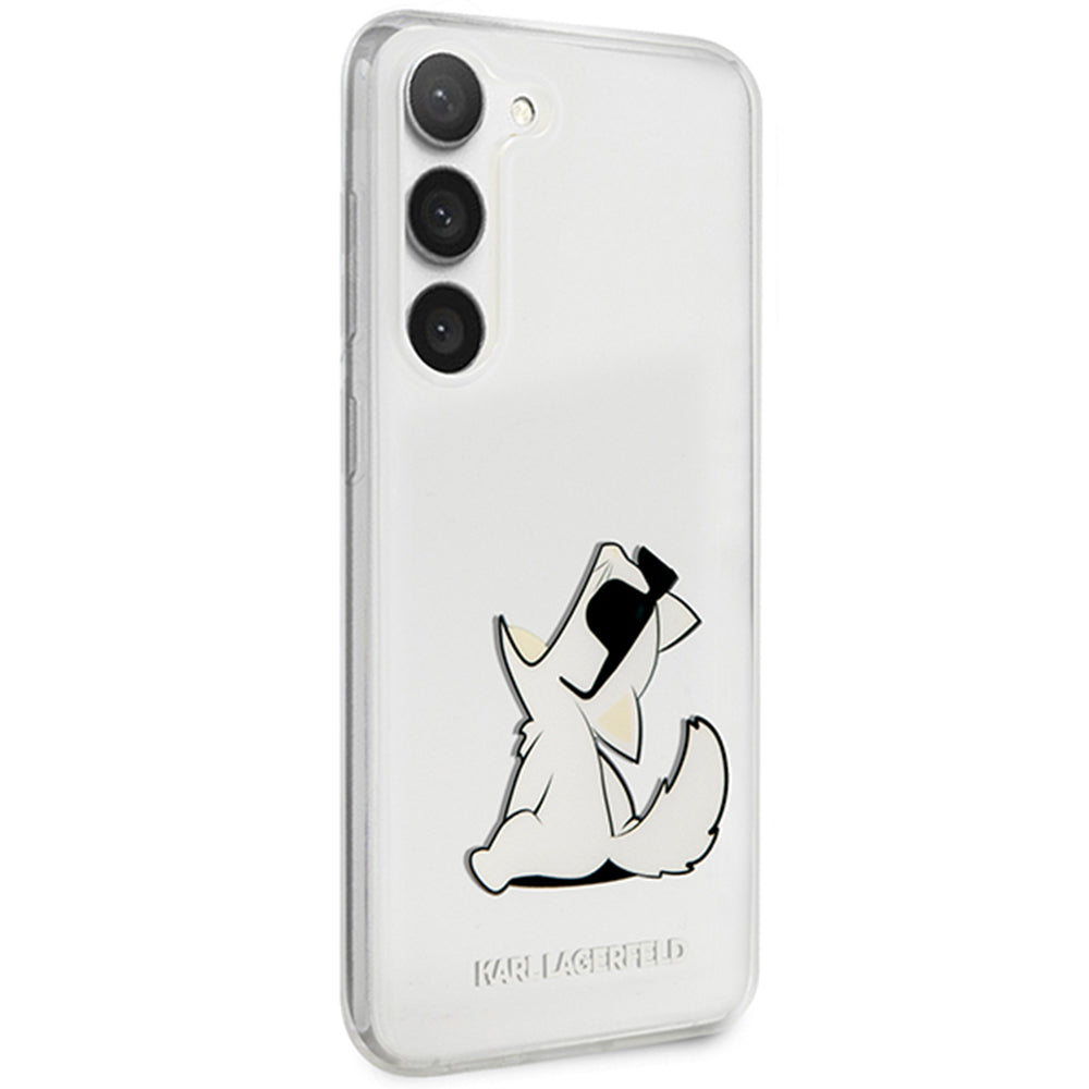 Etui na Samsung Galaxy S23+ S916, Karl Lagerfeld, Choupette Eat, Przezroczyste