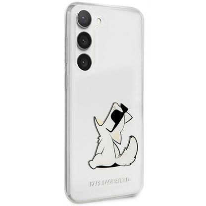 Etui na Samsung Galaxy S23+ S916, Karl Lagerfeld, Choupette Eat, Przezroczyste