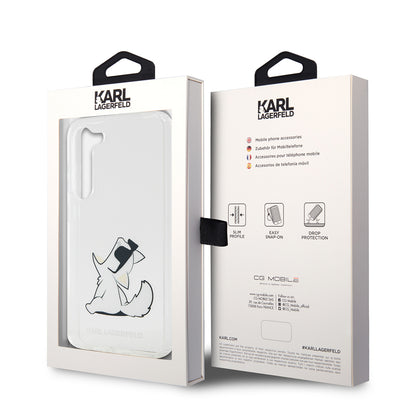 Etui na Samsung Galaxy S23+ S916, Karl Lagerfeld, Choupette Eat, Przezroczyste