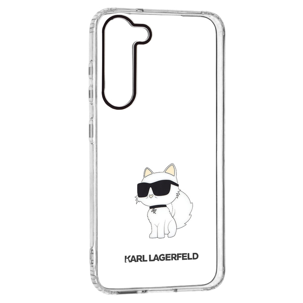 Etui na Samsung Galaxy S23+ S916, Karl Lagerfeld, Ikonik Choupette, Przezroczyste