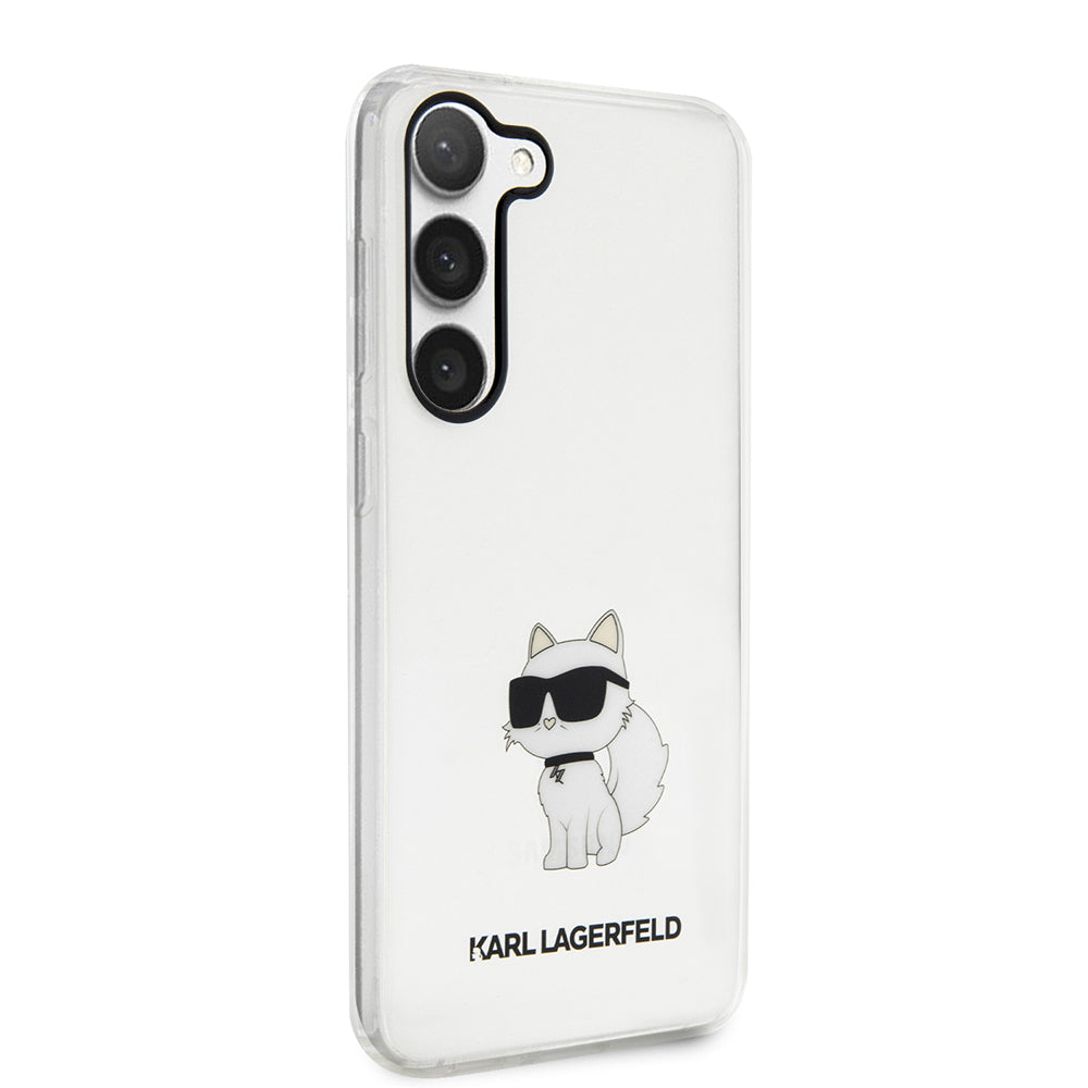 Etui na Samsung Galaxy S23+ S916, Karl Lagerfeld, Ikonik Choupette, Przezroczyste