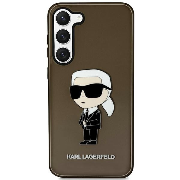 Etui na Samsung Galaxy S23+ S916, Karl Lagerfeld, Ikonik Karl, Czarne