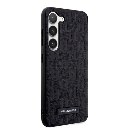 Etui na Samsung Galaxy S23+ S916, Karl Lagerfeld, Saffiano Monogram Metal Logo, Czarne