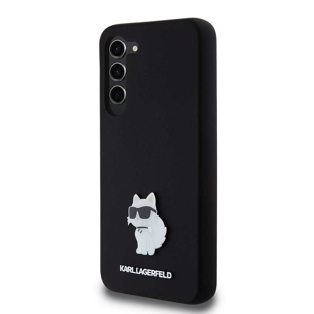 Etui na Samsung Galaxy S23+ S916, Karl Lagerfeld, Silicone Choupette Metal, Czarne